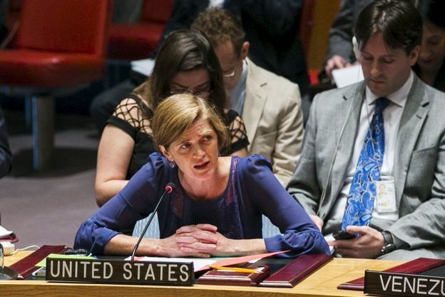 سامانتا پاور، نماینده آمریکا در سازمان ملل گفته است رای به این قطعنامه به معنای آن است که عاملان چنین حملاتی باید مجازات شوند